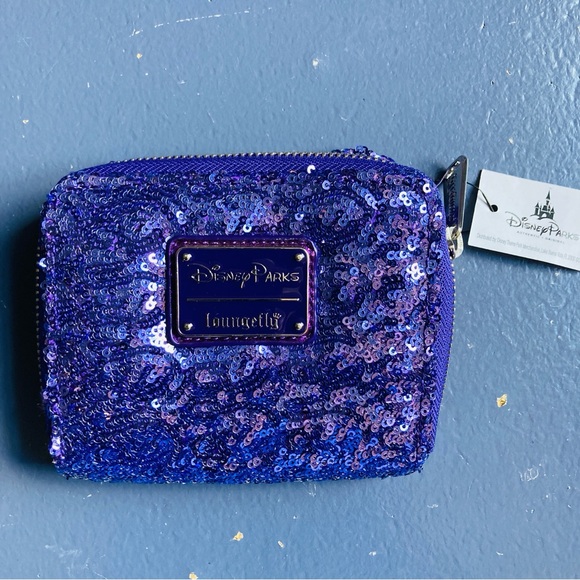 Loungefly Other - Loungefly Disney Parks Blue Sequin Wallet,NWT
